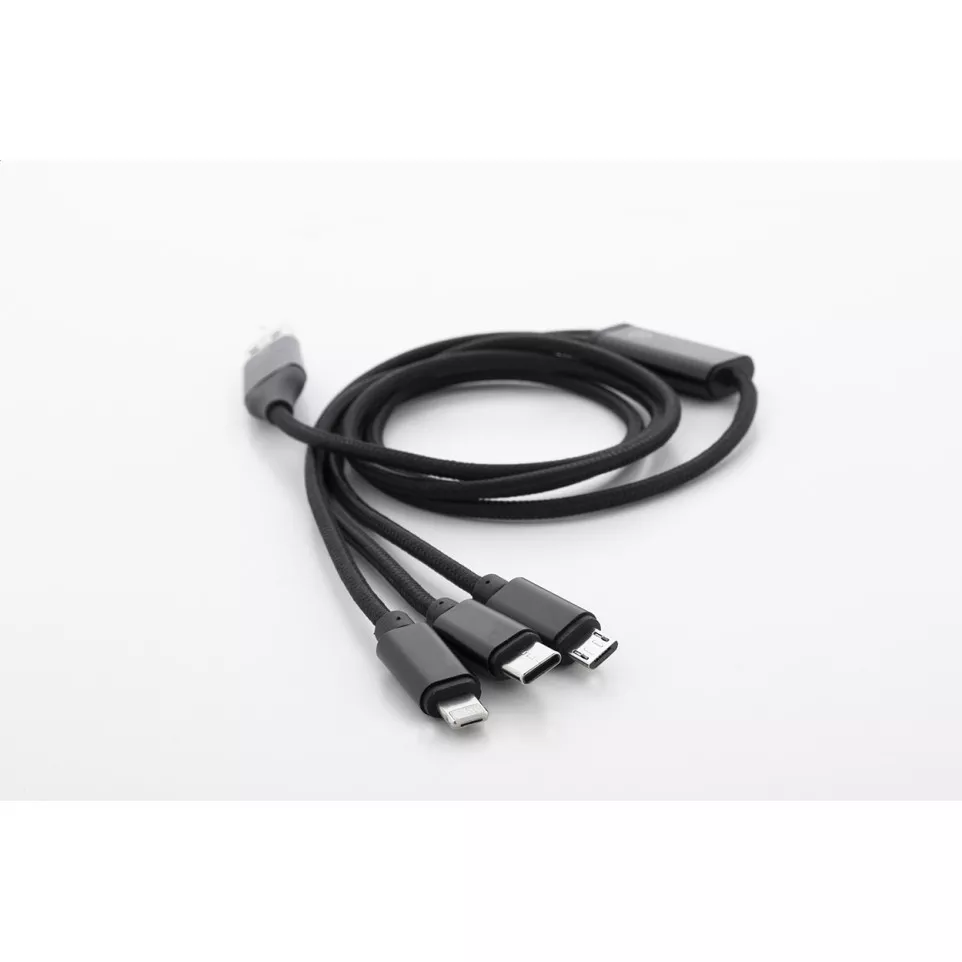 Ralong zwart  USB-oplaadkabel 