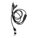 Ralong zwart  USB-oplaadkabel 