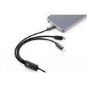 Ralong zwart  USB-oplaadkabel 