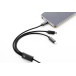 Ralong zwart  USB-oplaadkabel 