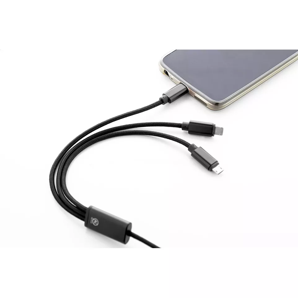 Ralong noir  Câble chargeur USB 