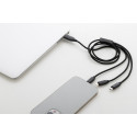 Ralong zwart  USB-oplaadkabel 