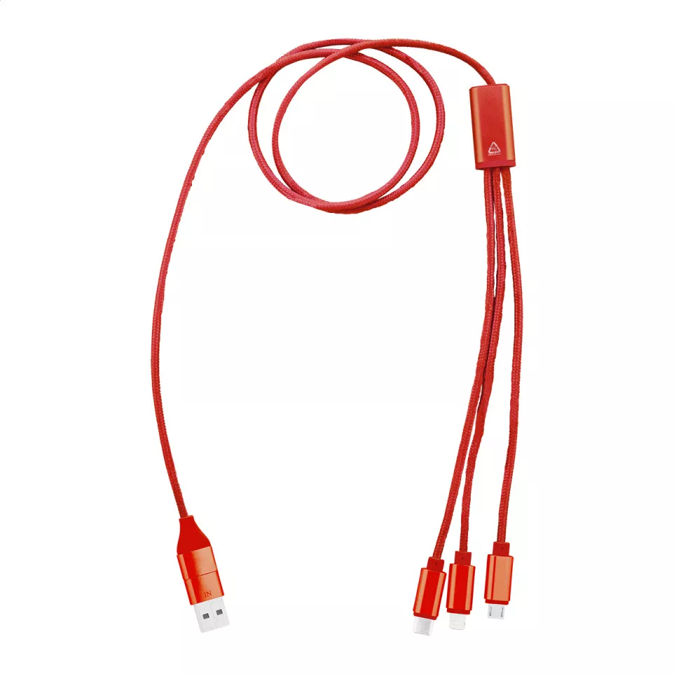 Ralong rood  USB-oplaadkabel 