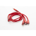 Ralong rouge  Câble chargeur USB 
