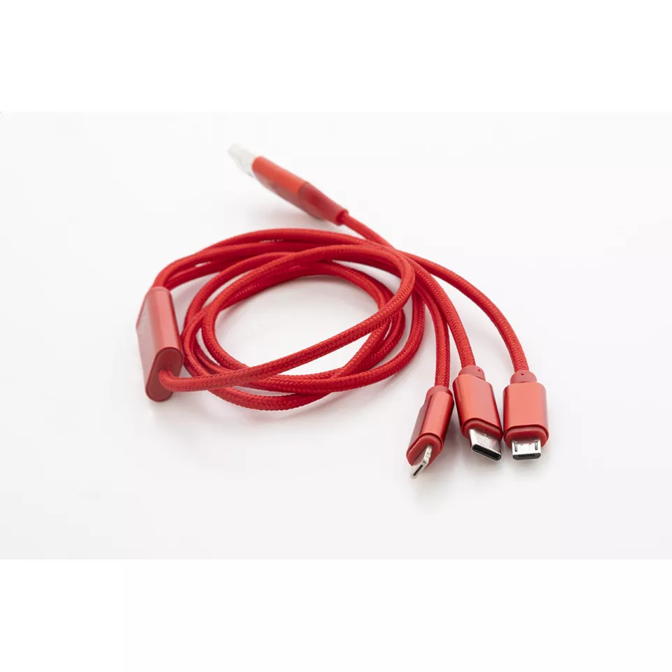 Ralong rood  USB-oplaadkabel 
