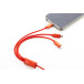 Ralong red  USB charger cable 