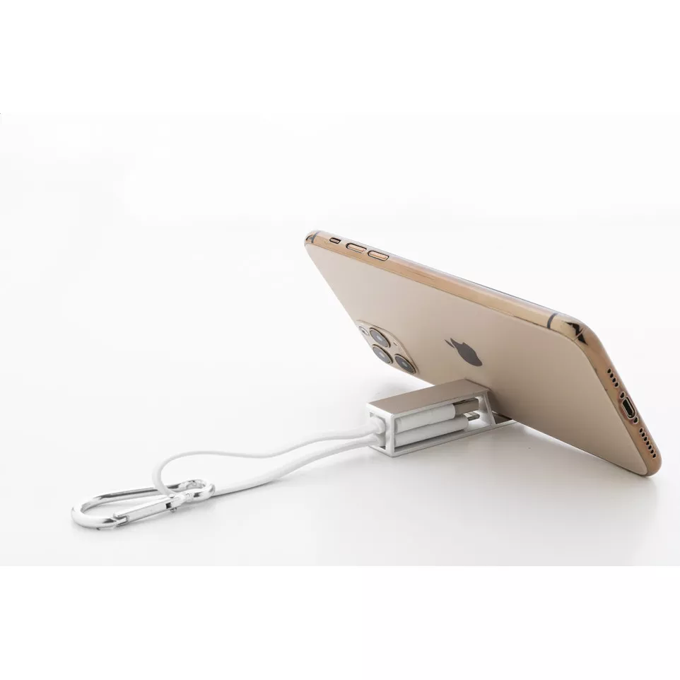 Cappy zilver  USB-oplaadkabel 