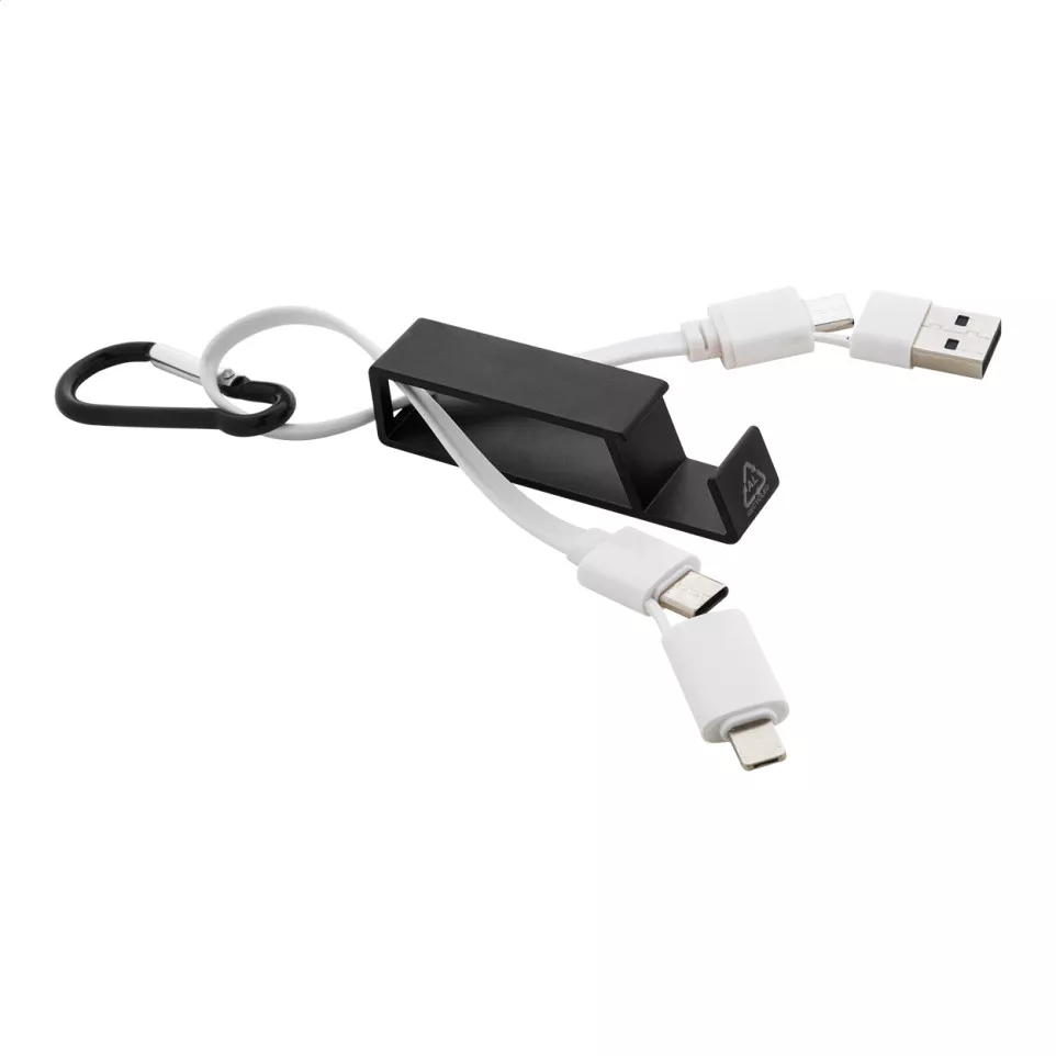 Cappy zwart  USB-oplaadkabel 