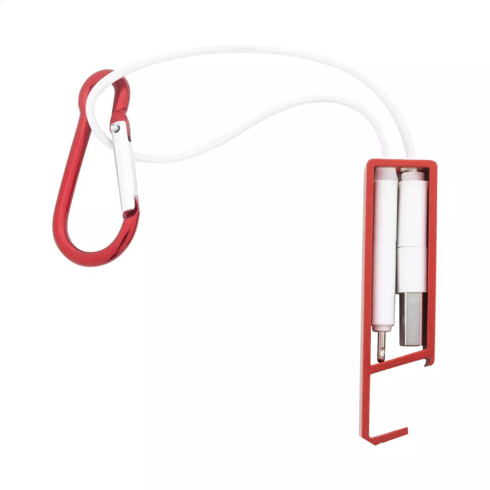 Cappy rood  USB-oplaadkabel 