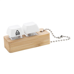 Typoo wit natuurlijk Antistress sleutelhanger 