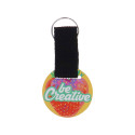 Woody Strap natural  custom keyring, round 
