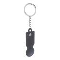 ShineCart zwart  trolley munt sleutelhanger 