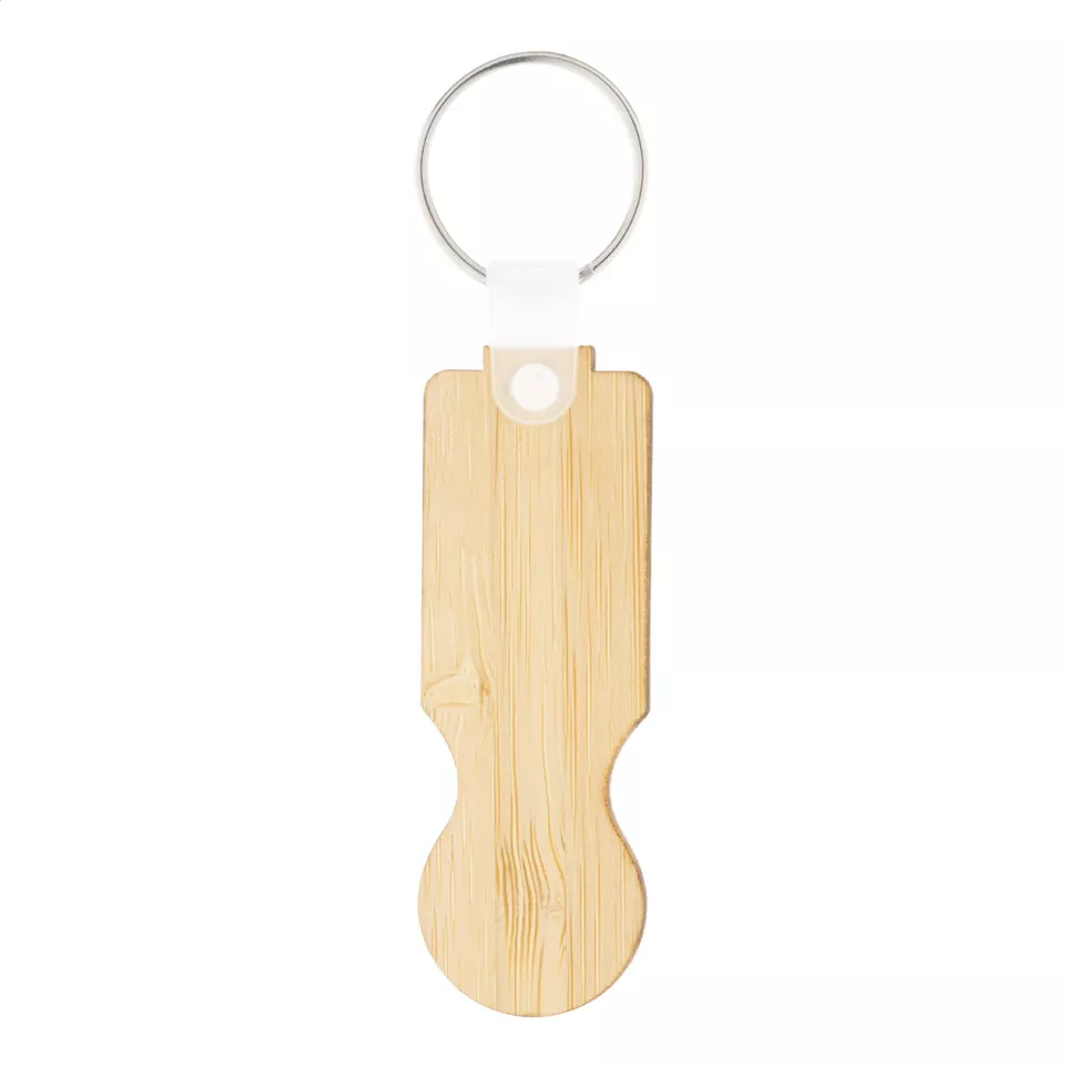 BooCart natural  trolley coin keyring 