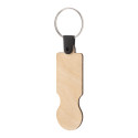ColoCart Wood natural  trolley coin keyring 