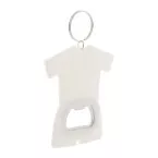 Soccer wit  flesopener sleutelhanger 
