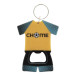 Soccer white  bottle opener keyring 