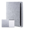 Refelt Meet A4 grey  RPET felt document folder 