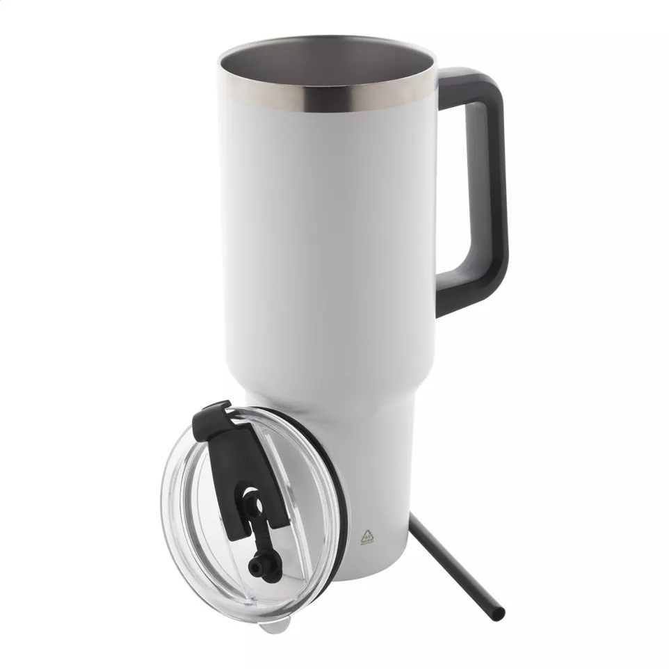 Massimus wit  thermosbeker 