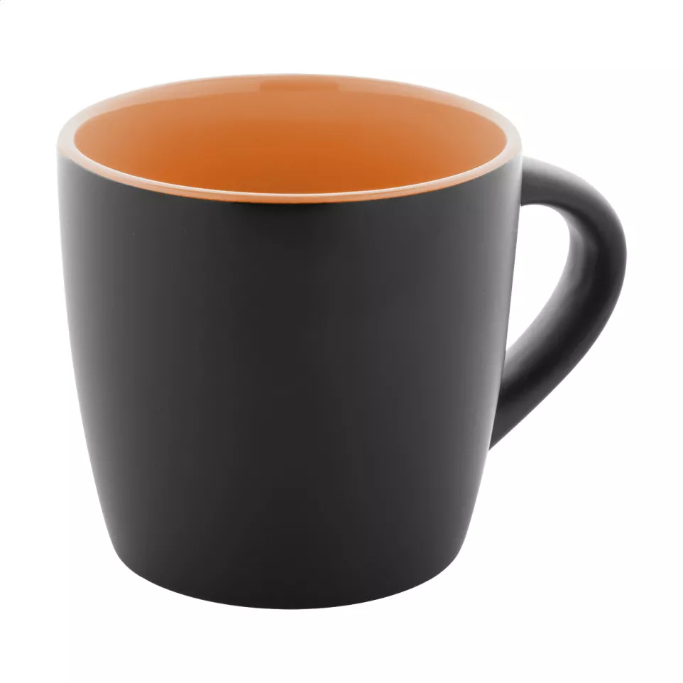 Matara Nera orange black mug 