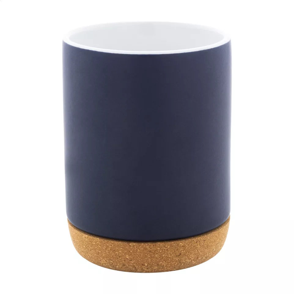 Koberg donker blauw wit mok 