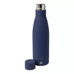 Rubbar bleu foncé  Bouteille en acier inoxydable recyclé 