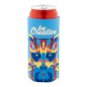 PrintCan Slim wit  Custom made RPET-blikjeskoeler 