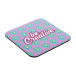 CreaFelt Drink Plus white  RPET felt coaster, square 