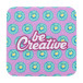 CreaFelt Drink Plus white  RPET felt coaster, square 