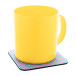 CreaFelt Drink Plus white  RPET felt coaster, square 
