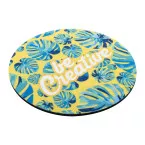 CreaFelt Drink Plus wit  Custom made RPET-vilten onderzetter, cirkel 