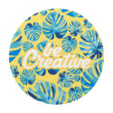 CreaFelt Drink Plus white  RPET felt coaster, circle 