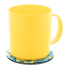 CreaFelt Drink Plus white  RPET felt coaster, circle 