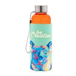Pemba Creative orange blanc Bouteille en RPET 