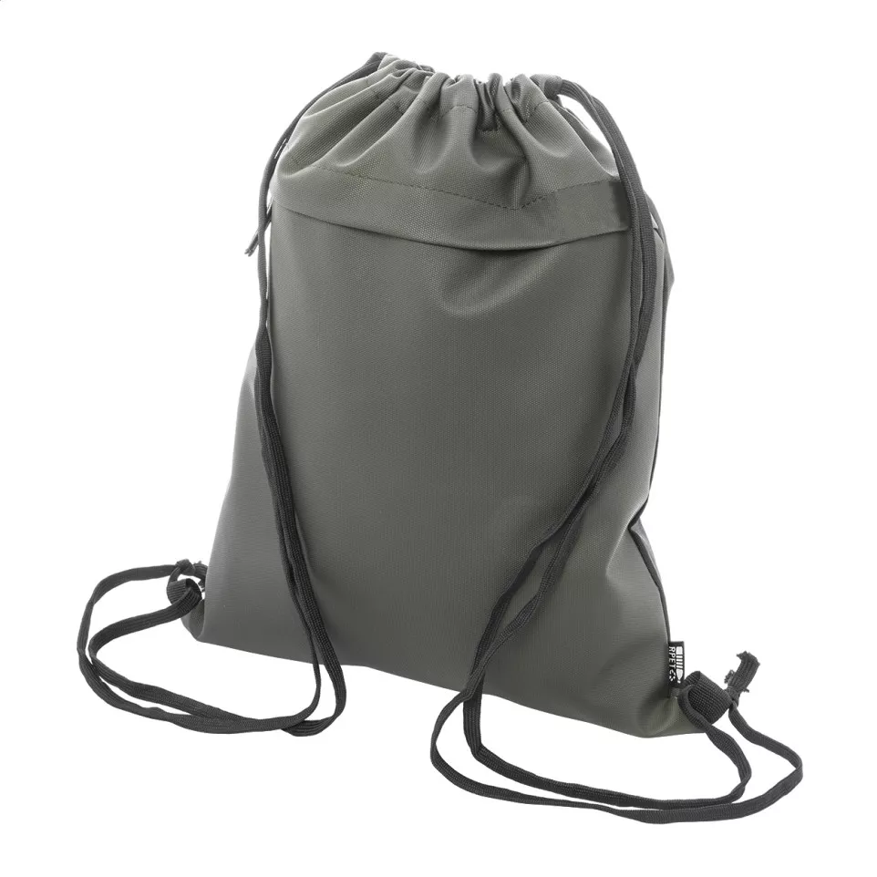 Pudrow groen  RPET tas met trekkoord 