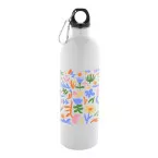 Pressuto XL wit  Fles van gerecycled roestvrij staal 