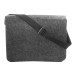 Refelt Courier donker grijs  RPET vilten schoudertas 