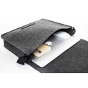 Refelt Courier donker grijs  RPET vilten schoudertas 