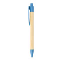 Boothic donker blauw natuurlijk bamboe balpen 