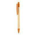 Boothic orange naturelle stylo à bille en bambou 