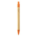Boothic orange natural bamboo ballpoint pen 