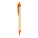 Boothic orange naturelle stylo à bille en bambou 