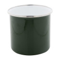 Enavint dark green white enamel mug 