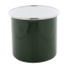Enavint dark green white enamel mug 