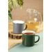 Enavint dark green white enamel mug 