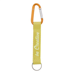 Subiner RPET oranje wit custom made sleutelhanger 