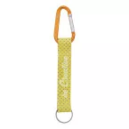 Subiner RPET oranje wit custom made sleutelhanger 