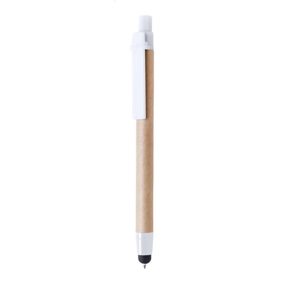 Fibon wit natuurlijk balpen met stylus 
