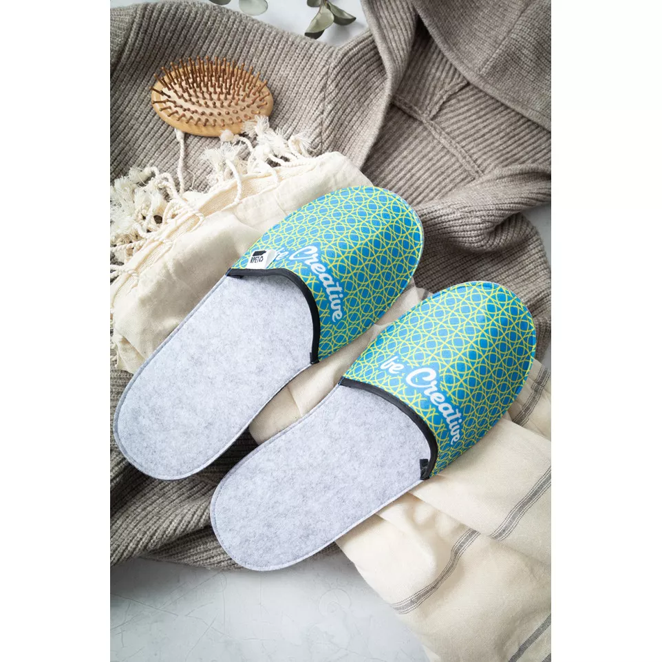 CreaFelt Slip blanc gris Pantoufles...