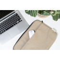 Rebyss Comp beige  laptoptas van gerecycled canvas 