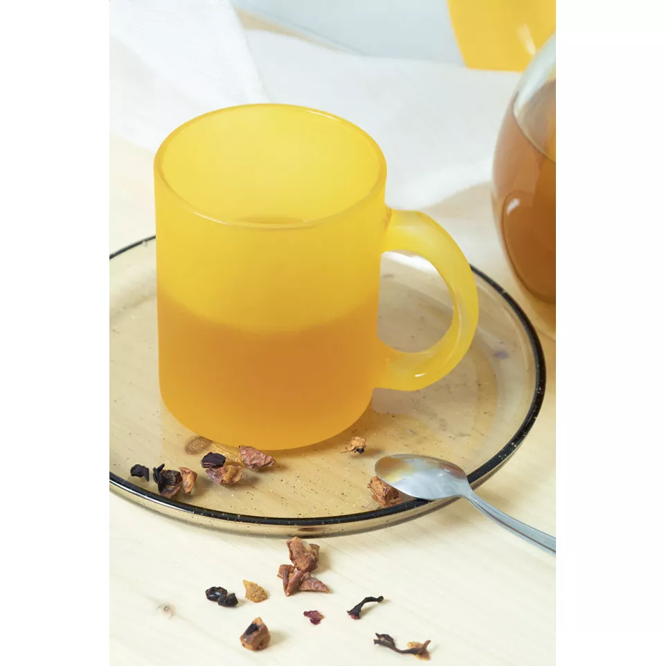 Forsa yellow  glass mug 